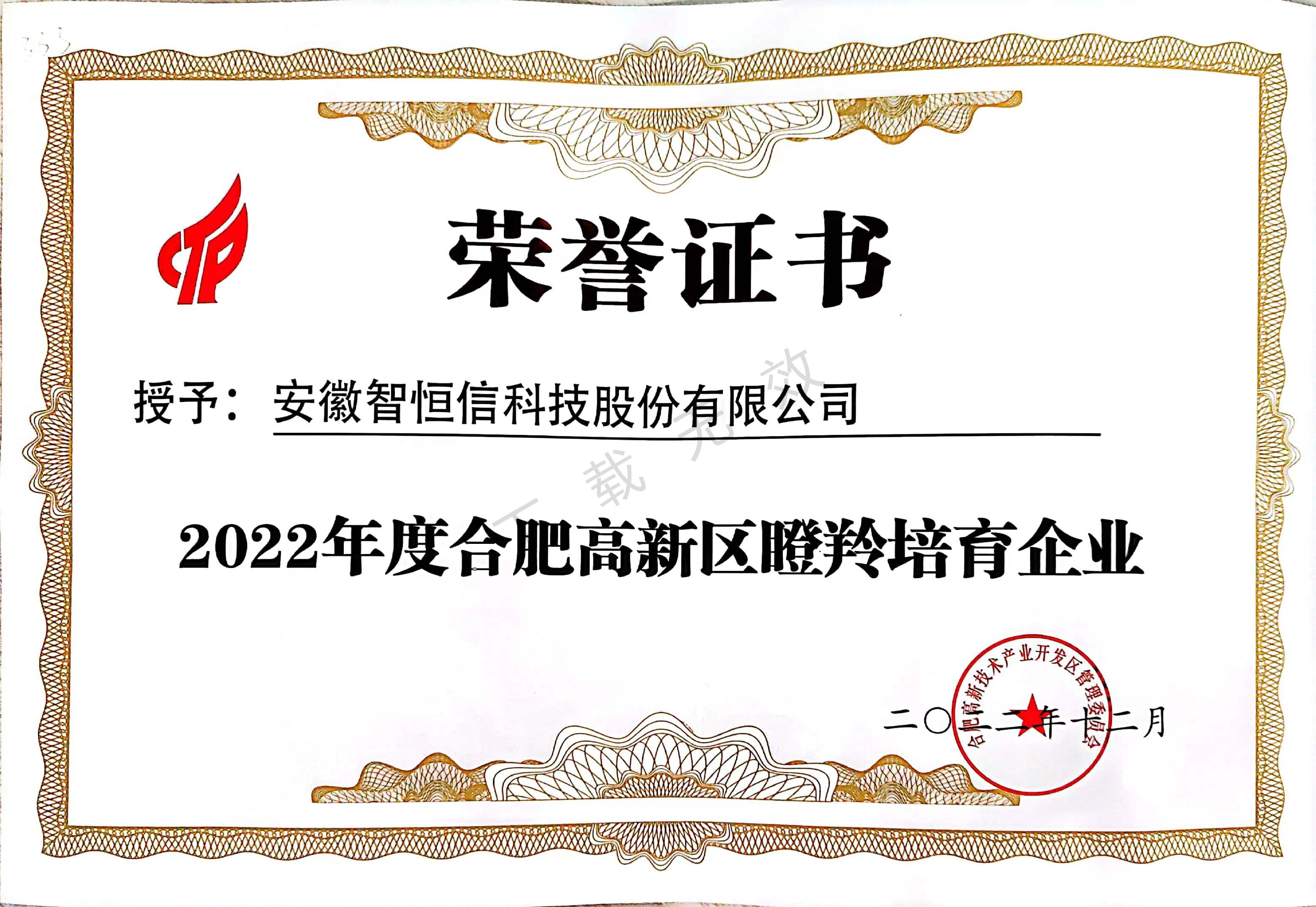 合肥高新区瞪羚培育企业