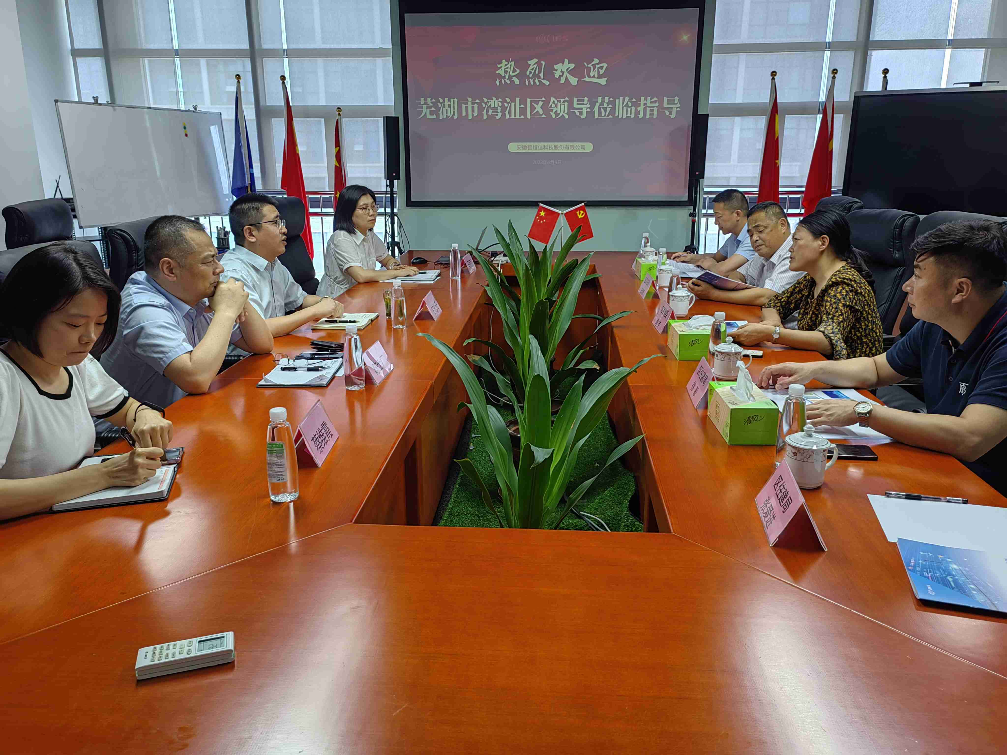 【动态】热烈欢迎芜湖市湾沚区常委领导一行莅临我司走访调研